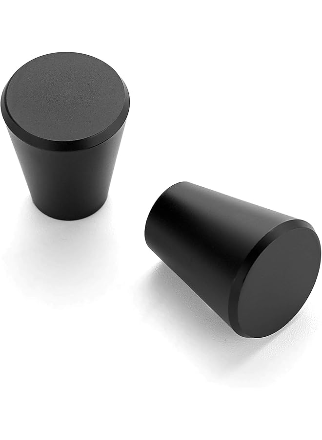 PROMASS promass Matte Black Cabinet Knobs for Dresser Drawers - Round Cupboard Knobs Black Cabinet Hardware Knobs Metal Drawer Pulls and Knobs (8packs) - Image 1