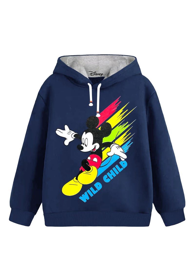 Kuchipoo Boys Cotton Blend Regular Fit Winterwear Hoodie(© Disney-HOD-212, 13-14 Years, Multi-Colored) - Image 4