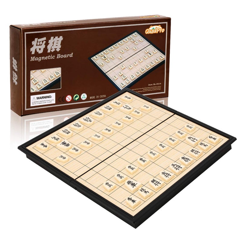 Quadpro Magnetic Japanese Shogi Board Game Set with Folding Board Classic Travel Games for Kids and Adults - Image 1