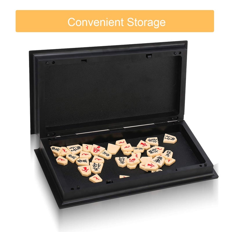 Quadpro Magnetic Japanese Shogi Board Game Set with Folding Board Classic Travel Games for Kids and Adults - Image 3