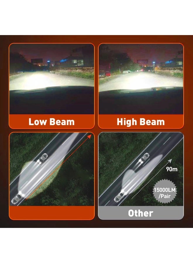 توبيز مصباح أمامي LED للسيارة من Tobys LX 45 قطعتين أصليتين بقوة 45 وات/القطعة، 4500 لومن/القطعة، بدرجة حرارة لون 6500 كلفن - 9005 - Image 3