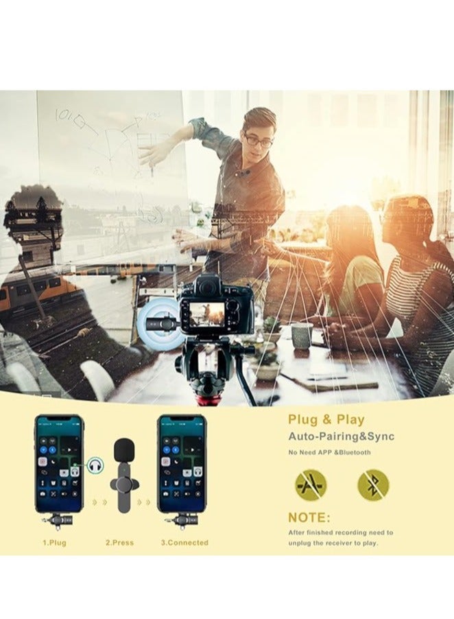 Wireless Lavalier Microphone – 3-in-1 Plug-and-Play Lapel Mic for iPhone, iPad, Android, and Camera Recording - Image 4