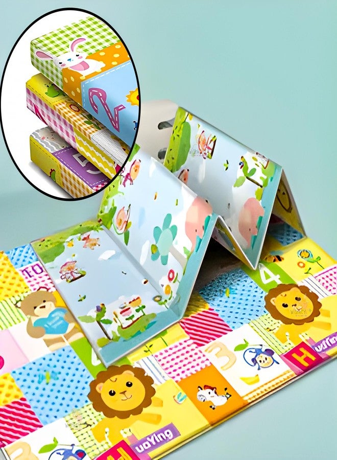 ويش كي سجادة لعب للأطفال الرضع من WISHKEY مصنوعة من إسفنج XPE بتصميم حيوانات، سجادات لعب قابلة للعكس للأطفال الرضع الذين يزحفون، سجادة لعب للأطفال الرضع، سجادة زحف، سجادة أرضية مانعة للانزلاق للأطفال الرضع، سجادة أرضية قابلة للطي للأطفال الصغار (5.8 × 4.7 قدم) - Image 2