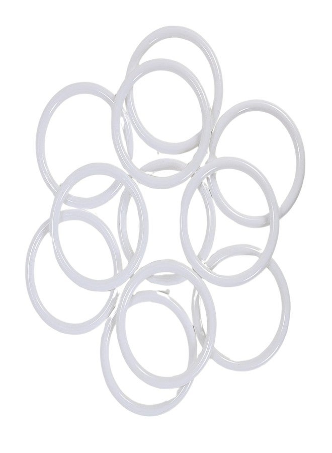 Art Cove 3 inch White Plastic Acrylic Rings 5/16 inch Thick 12 Pieces - Image 1