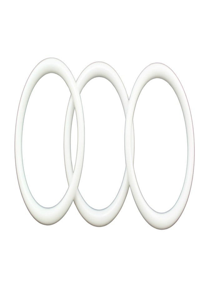 Art Cove 3 inch White Plastic Acrylic Rings 5/16 inch Thick 12 Pieces - Image 3