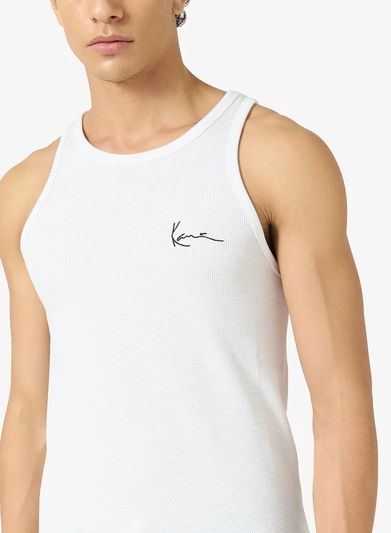 Karl Kani  Chest Signature Essential Waffle Tanktop for Men | Best Price UAE