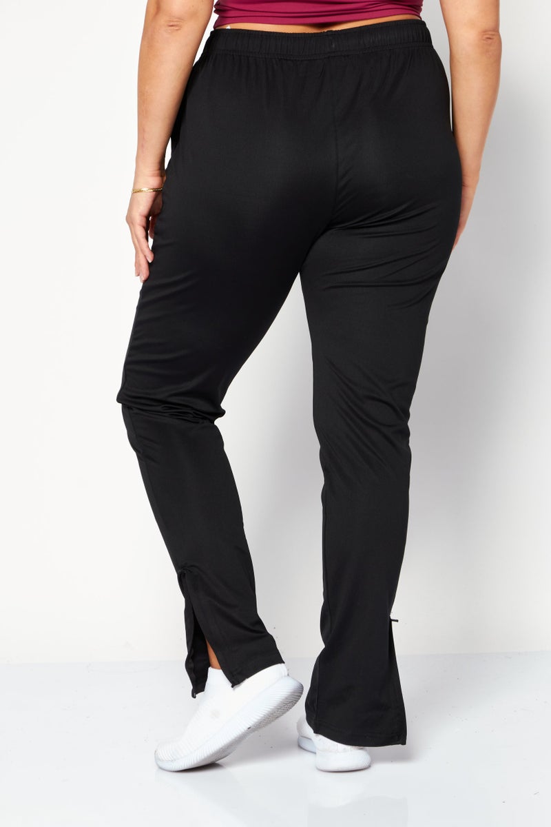 CASTORE Women Slim Fit Drawstring Brand Logo Bootcut Pants, Black - Image 4