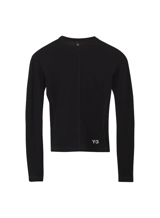 adidas Adidas FITTED LS TEE Black FASHION T-Shirts FOR WOMEN L