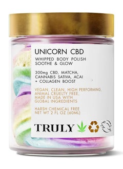 Truly Beauty Unicorn Whipped Body Polish With Chia Acai And Rosewhipped Body Butter With Shea For Women Body Butter Cream For Softer Smoother And Glowing Skin2 Fl. Oz  - Image 1