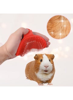 Patelai Patelai Bunny Grooming Kit with 4 Pieces Pet Hair Remover, Pet Nail Clipper, Pet Comb, Pet Shampoo Bath Brush, Suitable for Rabbit, Hamster, Dogs, Kittens, Puppies, Birds (Pink, Red)  - Image 5
