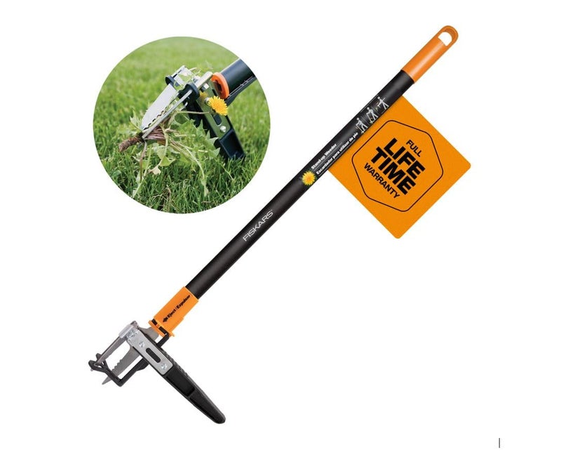 Fiskars 3-Claw Stand Up Weed Puller Tool, Gardening Weeder, Hand Weeding Tool with 39" Long Ergonomic Handle with Easy-Eject Mechanism - Image 1