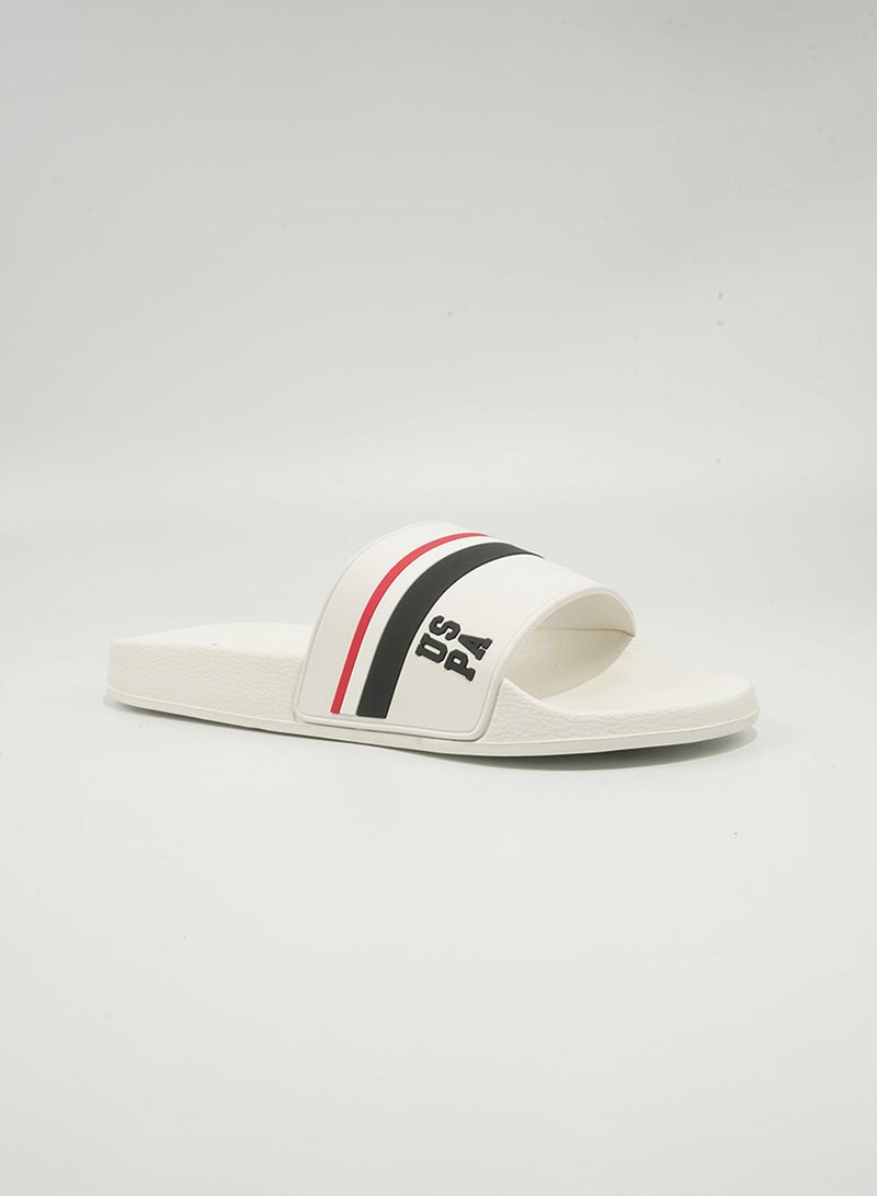 U.S. Polo Assn. أحذية شريحة مريحة غير رسمية للرجال من يو إس بولو أسن. رونا - أبيض - Image 1