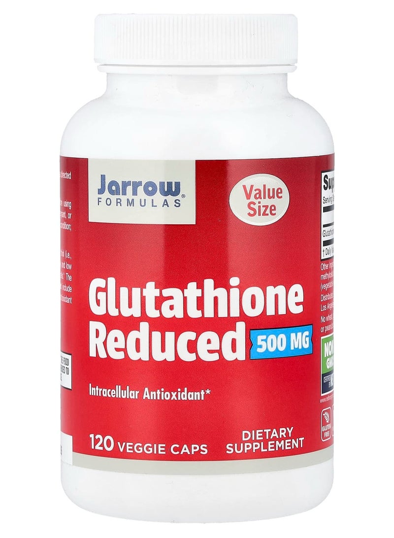 jarrow formulas Glutathione Reduced, 500 mg, 120 Veggie Caps