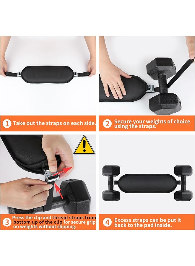 NALACAL Double Thick Padded Hip Thrust Belt Non Slip Leather Glute Bridge Support for Dumbbells Kettlebells Grip Plates Stainless Steel Lock for Booty Workouts at Home or Gym  - Image 2