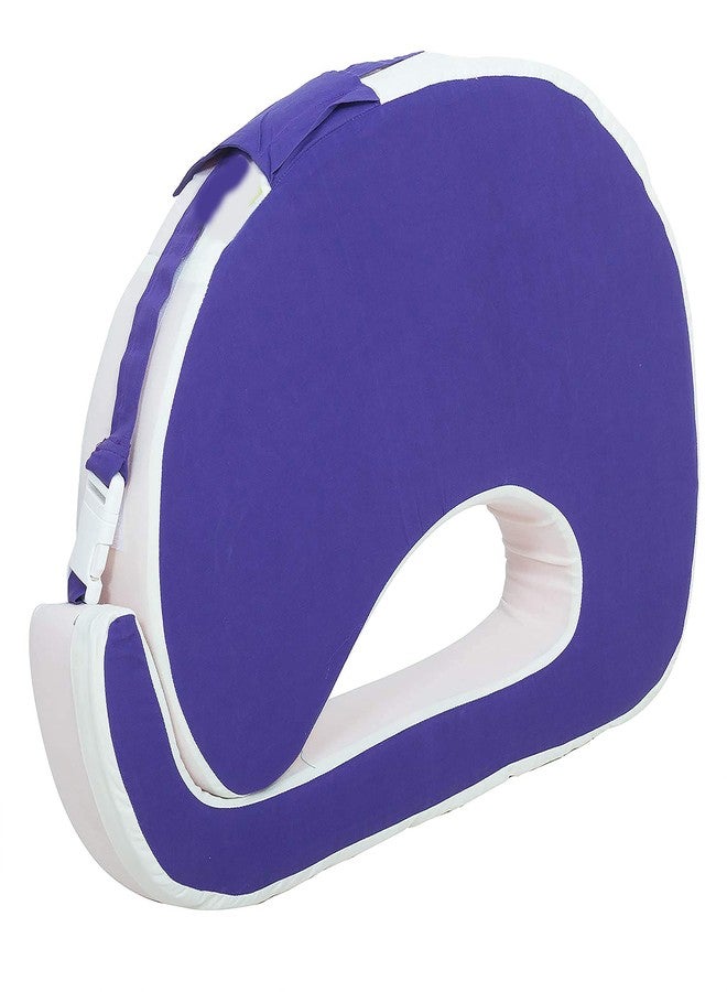 GET IT Premium Breast Feeding Foam Pillow with Detachable Cover | Newborn Nursing |Zip Buckle Adjustment | Support Baby Mom | Upto 2 Years (Violet with Offwhite, Foam Extra Large, Polyurethane (PU)) - Image 3