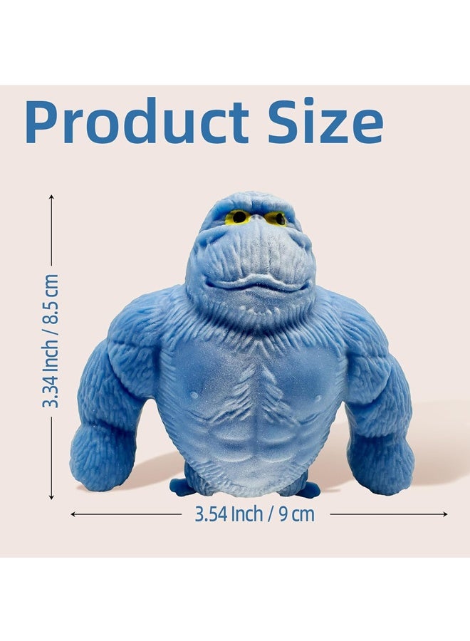 قطعتان من لعبة القرد المطاطية الرمادية المضحكة، لعبة قرد الضغط والتمدد، لعبة قرد الضغط - Image 2