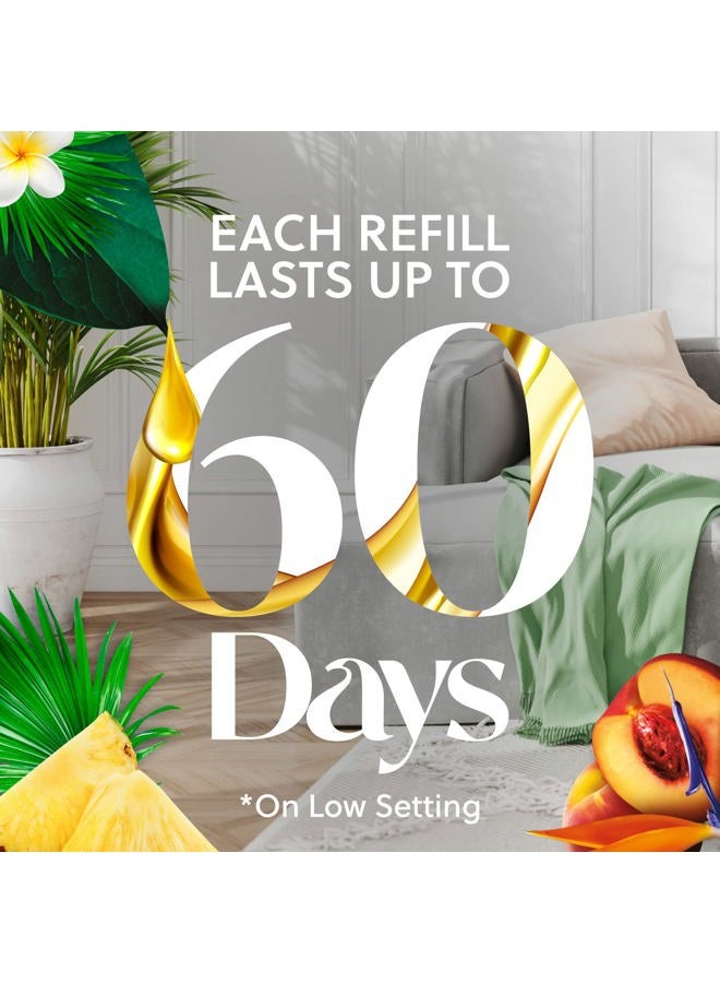 Air Wick عبوة إعادة تعبئة زيت معطر، 5 قطع، هاواي والفانيليا وبابايا الورد، معطر هواء، زيوت أساسية - Image 2