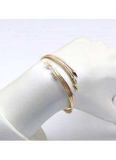 Gold Zone Real Gold 3 Color Arrow Stretchable Bangle 55 MM  - Image 5