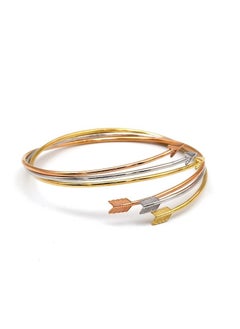 Gold Zone Real Gold 3 Color Arrow Stretchable Bangle 55 MM  - Image 4
