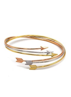 Gold Zone Real Gold 3 Color Arrow Stretchable Bangle 55 MM  - Image 1