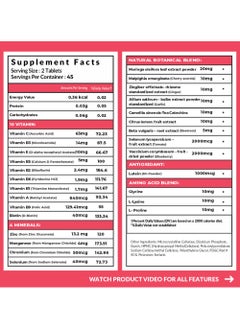 CARBAMIDE FORTE 100% Veg Collagen Builder, 90 Tablets Plant Based Collagen Support Supplement For Skin And Hair 90 Tablets  - Image 2