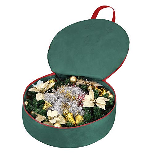 Primode Christmas Wreath Storage Bag 48" - Handles Made Of Durable 600D Oxford Polyester Material Storage Bag Extra Large 48” Holiday Wreaths Container (Green) - Image 5