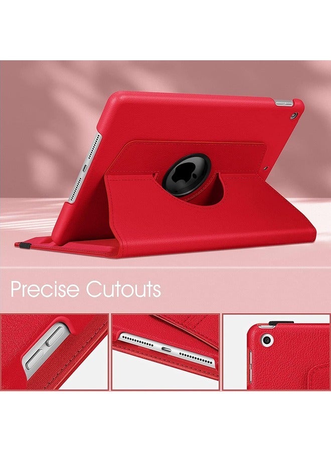 ELTRAZONE 360-Degree Rotating Case for iPad 9th Generation (2021), 8th Generation (2020), and 7th Generation (2019) - 10.2 Inch with Pencil Holder & Auto Wake/Sleep - Red - Image 5