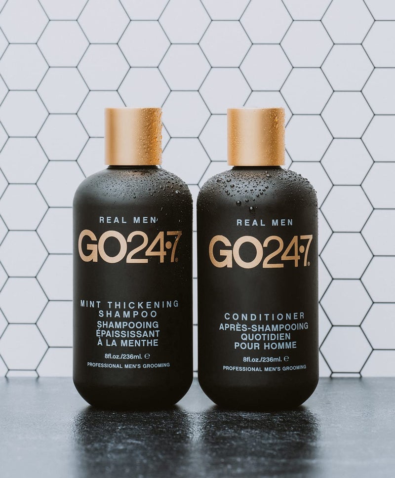 GO247 Mint Thickening Shampoo - Invigorating Daily Cleanser for Thinning Hair - Stimulates Scalp with Peppermint Oil - Boosts Volume & Thickness - Fresh Mint Scent, 8 Fl Oz - Image 5