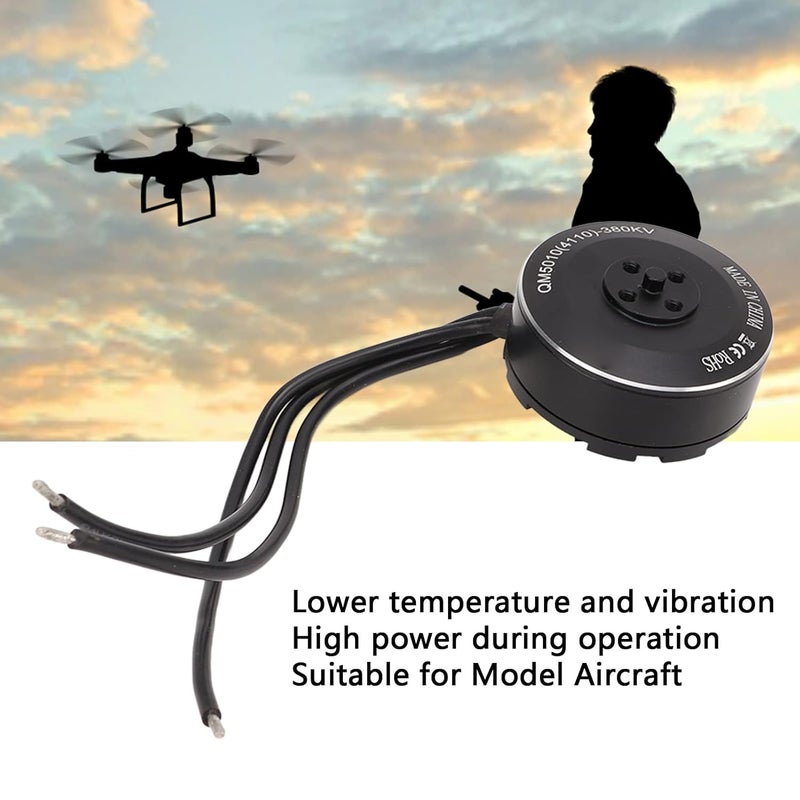 Multi Axis Disc Motor Brushless 380KV, QM5010 Aluminum Alloy for Model Aircraft - High Power Performance, Efficient Heat Dissipation, Durable Construction (CW) - Image 3