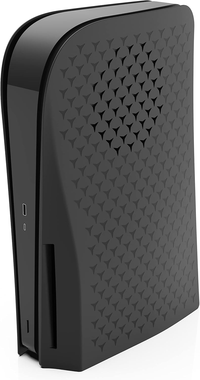 Foamy Lizard StealthPlates PS5 Cooling Vent Faceplate for The Playstation 5 Console, Replacement Shell Accessories, Protective High Strength ABS, Vents, Precision Fit (Black Viper - Disc Edition) - Image 1