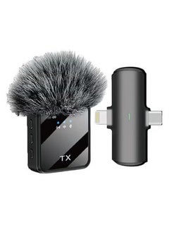 F15-2 Wireless Collar Microphone for iPhone/Android/Type C – 99% Noise Cancellation, 48K High-Fidelity Recording, Low Latency, 5-6 Hour Battery Life, ENC Noise Reduction for Karaoke, Interviews, and Stage Performances