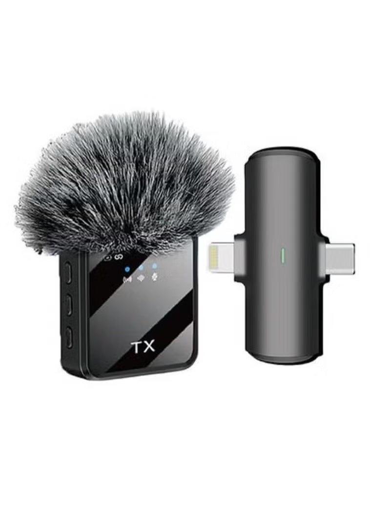 JAJEEK - F15-2 Wireless Collar Microphone for iPhone/Android/Type C – 99% Noise Cancellation, 48K High-Fidelity Recording, Low Latency, 5-6 Hour Battery Life, ENC Noise Reduction for Karaoke, Interviews, and Stage Performances - Image 1