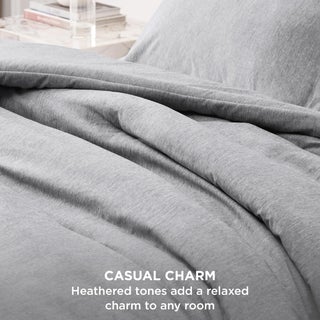 مجموعة لحاف كوين من Bedsure - فراش ناعم باللون الأزرق البحري لجميع الفصول، مجموعة سرير مصبوغة كاتيونيًا، 3 قطع، لحاف كوين واحد (90"x90") و2 وسادة شمس (20"x26"+2) - view 3