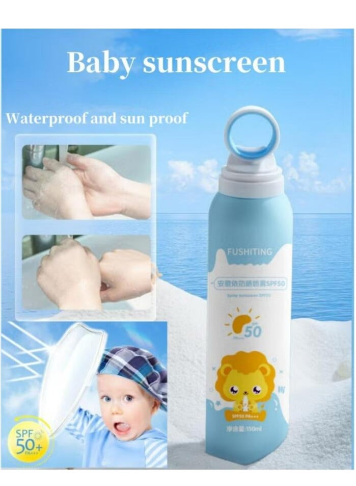 FUSHITING Spray sunscreen,Children'S Sunscreen Spray Spf50 + Female Sunscreen Refreshing Non-Greasy Whole Body Universal Ultraviolet Ray - Image 1
