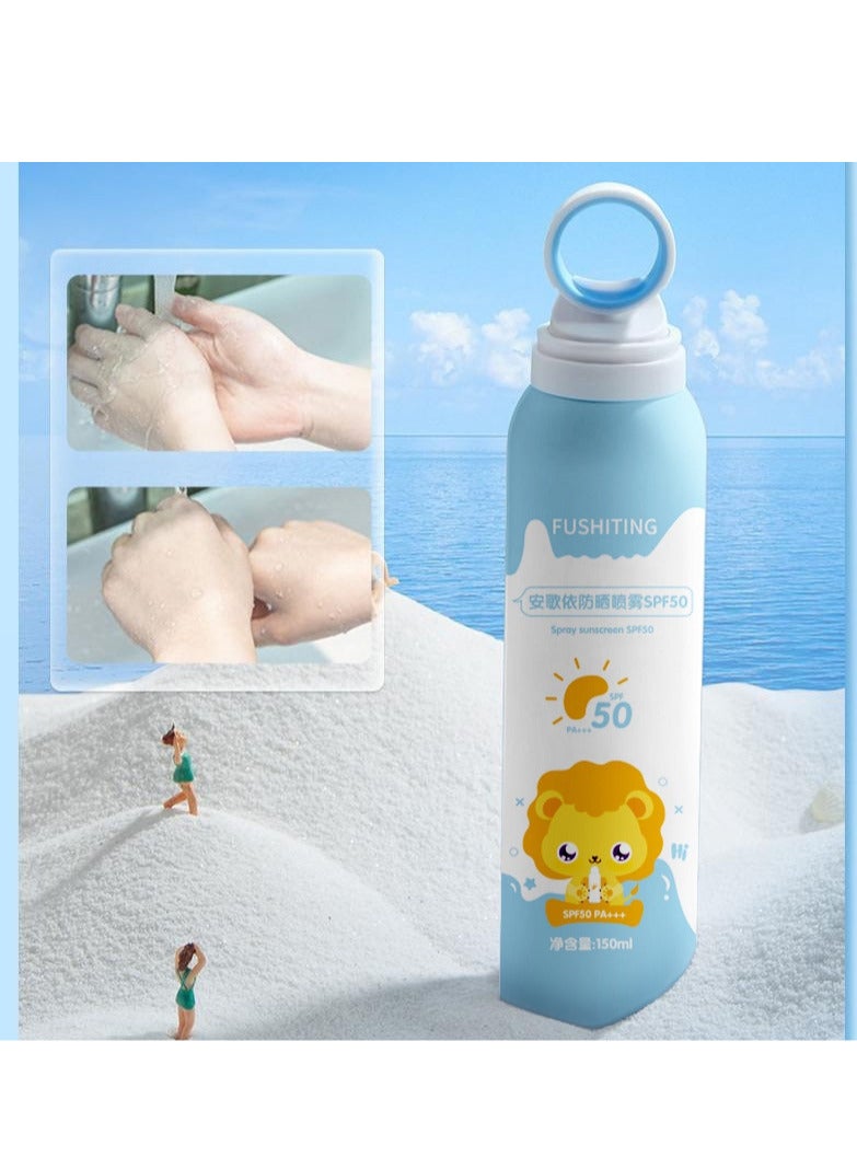 FUSHITING Spray sunscreen,Children'S Sunscreen Spray Spf50 + Female Sunscreen Refreshing Non-Greasy Whole Body Universal Ultraviolet Ray - Image 2