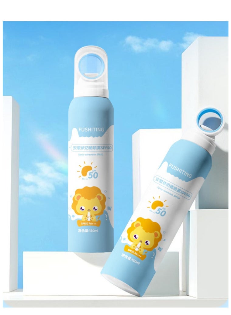 FUSHITING Spray sunscreen,Children'S Sunscreen Spray Spf50 + Female Sunscreen Refreshing Non-Greasy Whole Body Universal Ultraviolet Ray - Image 3