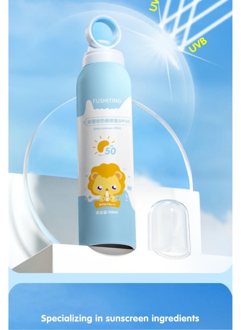 FUSHITING Spray sunscreen,Children'S Sunscreen Spray Spf50 + Female Sunscreen Refreshing Non-Greasy Whole Body Universal Ultraviolet Ray - Image 4