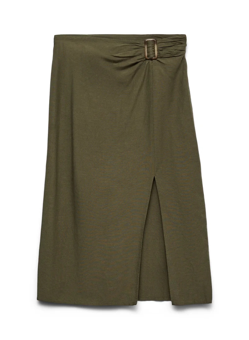 Vero Moda  High Waist Side Slit Skirt for Women | Best Price UAE