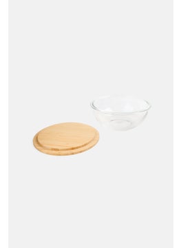 Nanette lepore Glass Mixing Bowl With Bamboo Lid, Transparent  - Image 3