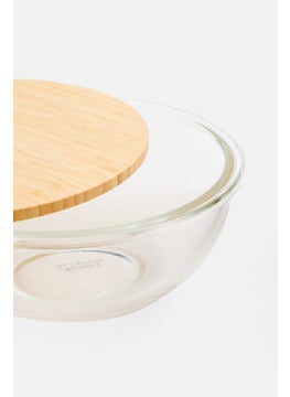 Nanette lepore Glass Mixing Bowl With Bamboo Lid, Transparent  - Image 2