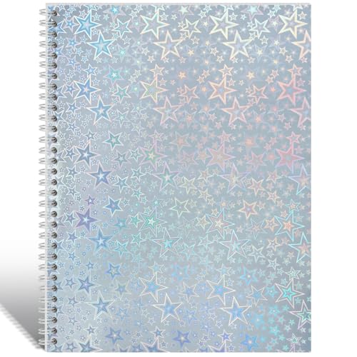 Dajino Large Reusable Sticker Book Collecting Album 8.5×11 Inch Sticker Storage Collection Organizer Book for Adult with 40 Sheets Letter Size Blank Release Paper and Holographic Cover (Star) - Image 1