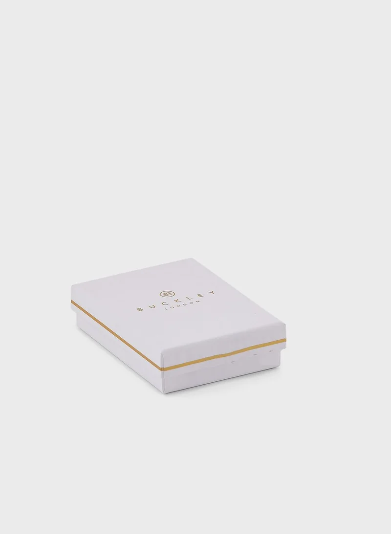 BUCKLEY LONDON Two Tone Pave Huggie Hoop Earrings