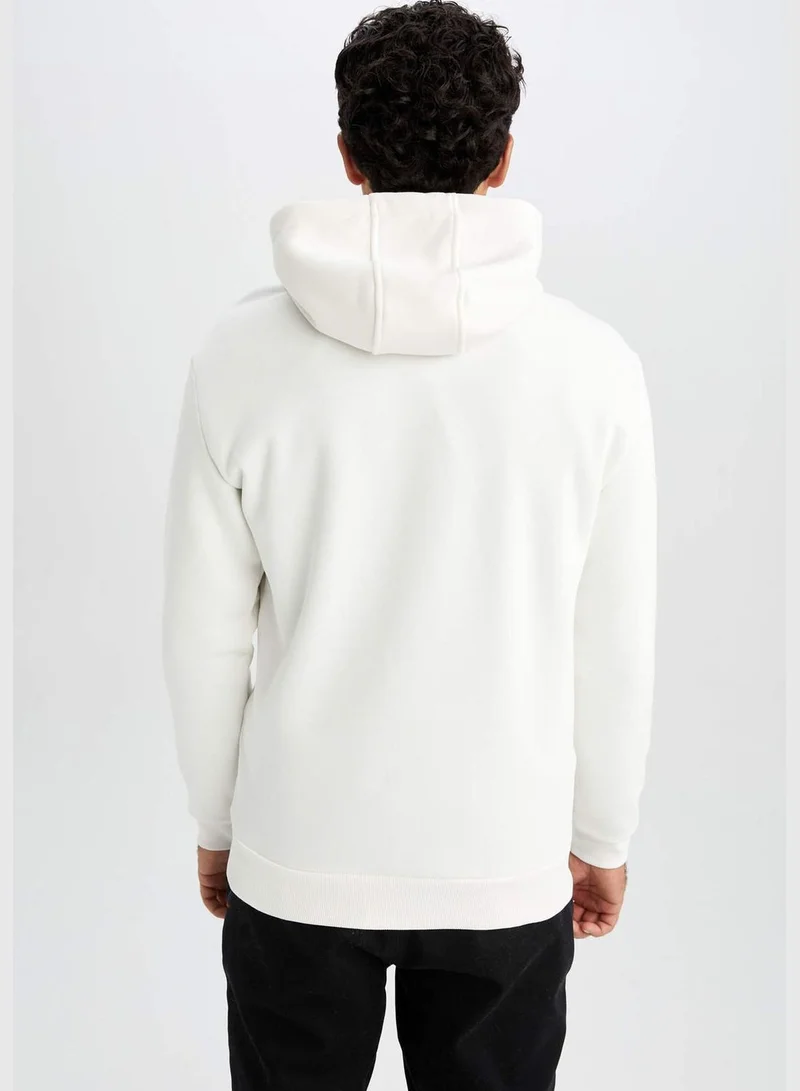 DeFacto Man Hooded Long Sleeve Knitted Sweatshirt
