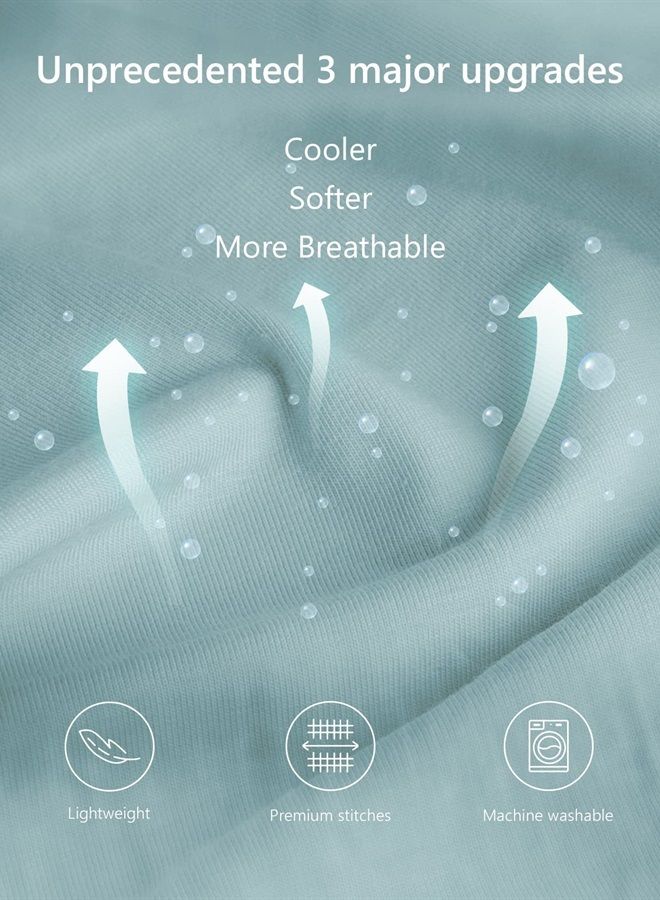Meiz Pregnancy Pillow, Cooling Pregnancy Pillows for Sleeping, Maternity Pillow for Pregnant Women, Pregnancy Body Pillow with Cooling Jersey Cover, Green - Image 2