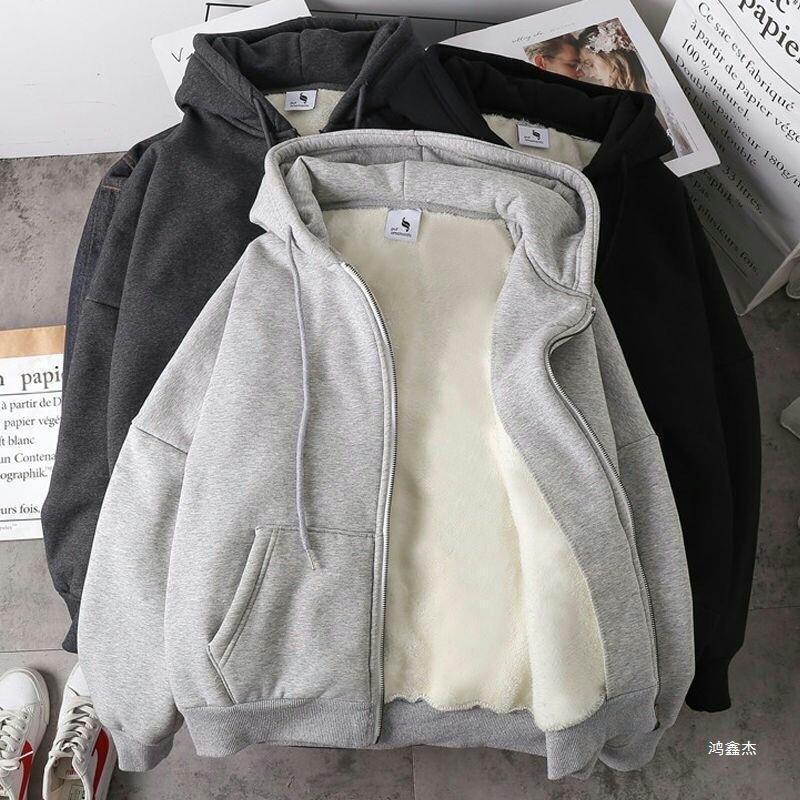 American Style Cardigan Zipper Sweater Men'S And Women'S Same Style High-Energy Wear Lazy Style Ins Hoodie Sweater - Image 2