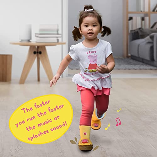 WOW! STUFF Peppa Pig Toys Muddy Puddle Boots with Sounds | Interactive Wearable Yellow Toy Wellies with Sound and Music activated as you Walk or Run - Image 4