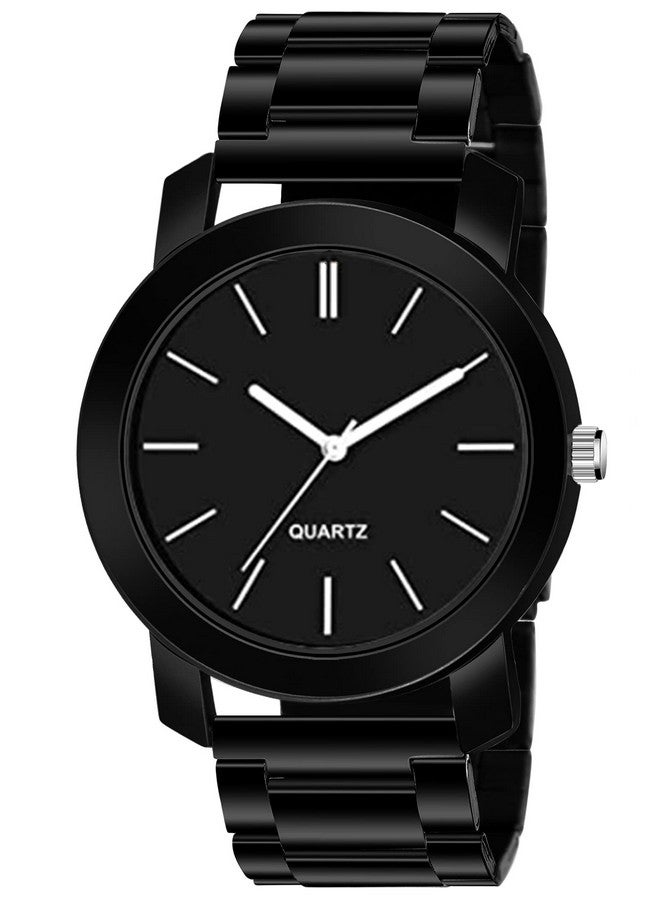 The Shopoholic Analog Dial Black Metal Strap Watches for Men Watch for Men and Watch for Boys - Image 1