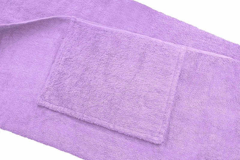 Crover غطاء كرسي استلقاء بجانب المسبح 1000 جرام غطاء كرسي استلقاء غطاء كرسي حديقة غطاء كرسي فناء مع ظهر قابل للانزلاق بارتفاع 10 بوصات وجيب جانبي مزخرف باللون الأرجواني - Image 2