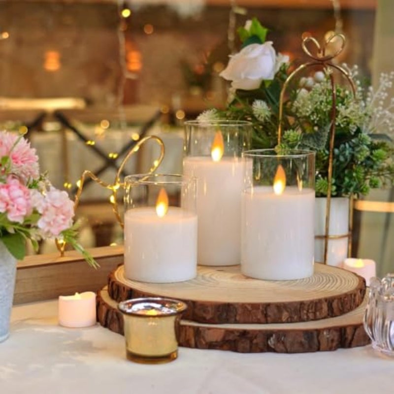 3-Pack Diwali Diya LED Flameless Candles with Timer Star String For Home Decor and Festival Lighting Warm White Light Rechargeable 10-Hour Auto Shut-Off - Image 5