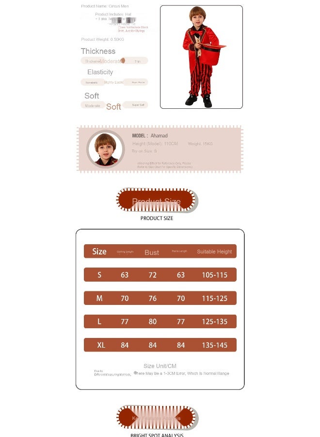 طقم زي احترافي لدور الأطفال في سيرك عيد الميلاد - Image 4